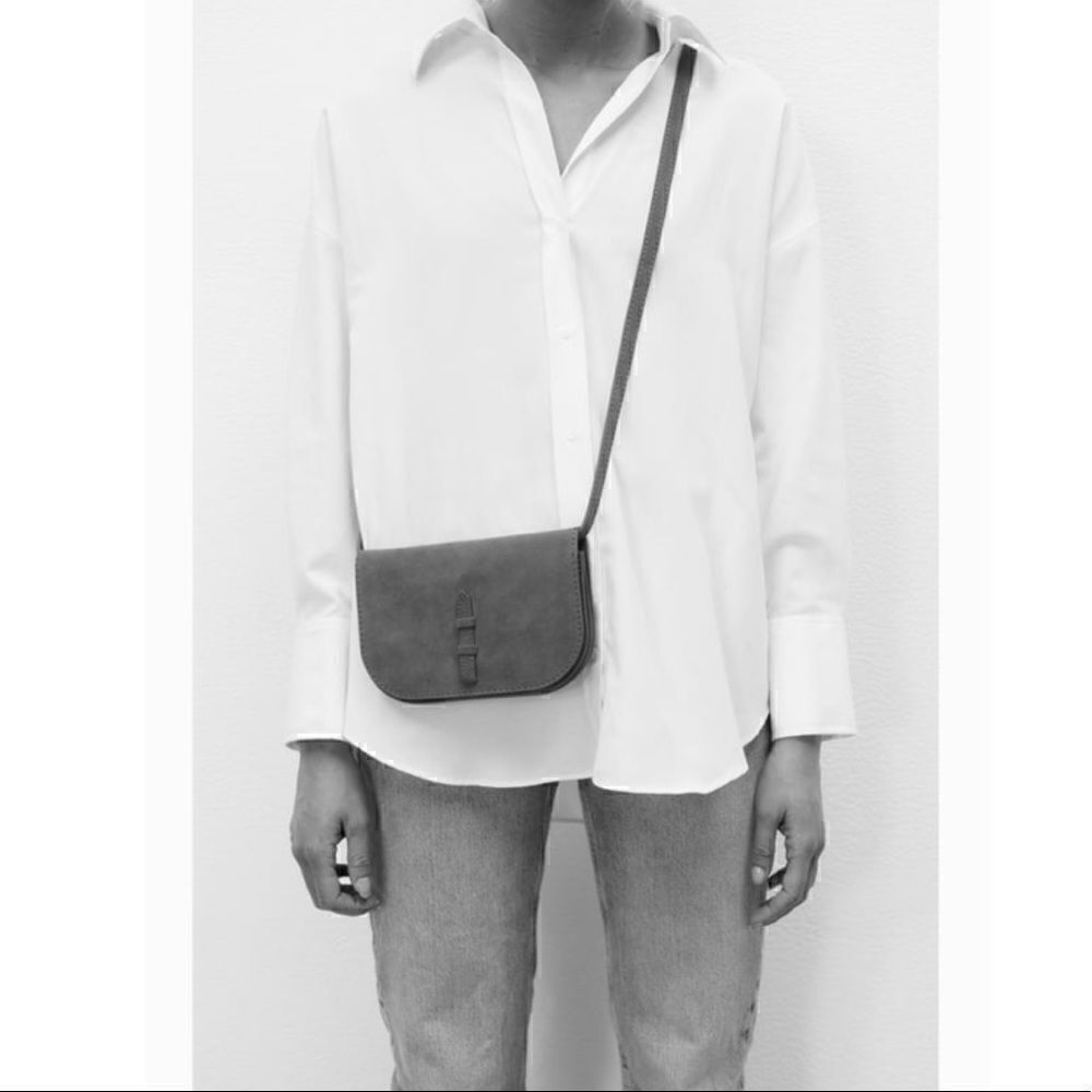 NWT Zara Split Leather Crossbody - Picture 4 of 11